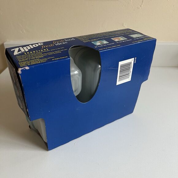 Ziploc DIVIDED Food Containers Snap 'n Seal Lids 2001 NEW USA Blue Pack Of 2 - Picture 2 of 4